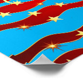 Poster Gold Stars Ciel patriotique Thunder_Cove (Coin)