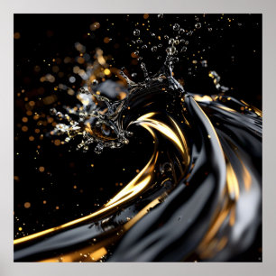 Poster Gold Surge de minuit