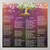 Poster Gold Swirl Tree violet Fairytale Mariage magique (Devant)