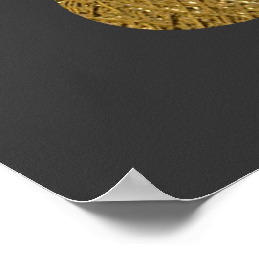 Poster gold texture music note (Coin)