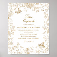 Gold Toile De Jouy Temps Capsule Baby Jeu d'annive