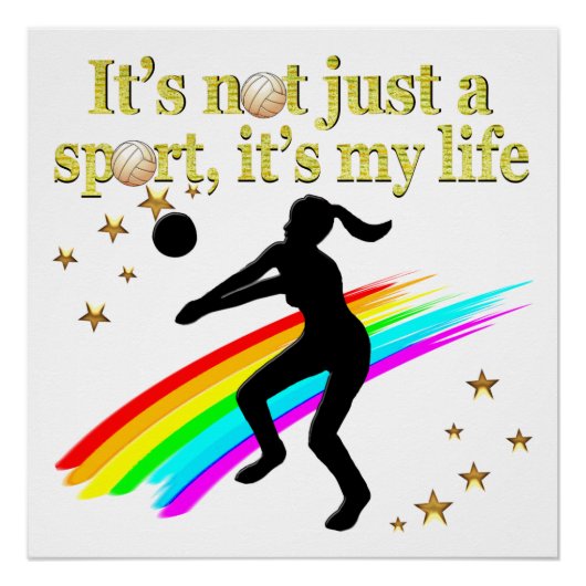 POSTER GOLD VOLLEYBALL EST MON DESIGN DE VIE (Devant)