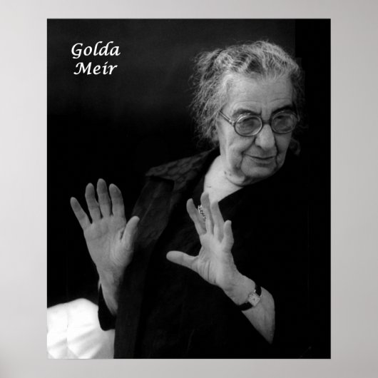 Poster Golda Meir, Premier ministre israélien (Devant)
