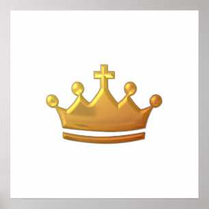 Poster Golden "3-D" Crown