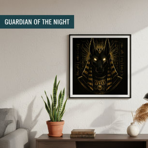 Poster Golden Anubis Egyptian God