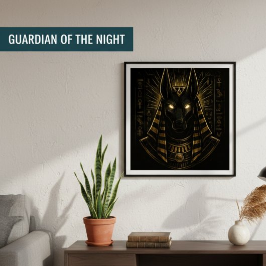 Poster Golden Anubis Egyptian God