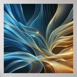 Poster Golden Blue