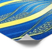 Poster Golden Blue Waves at Sunset (Coin)