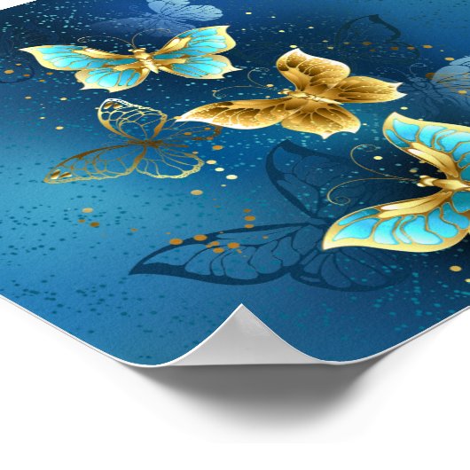 Poster Golden butterflies (Coin)