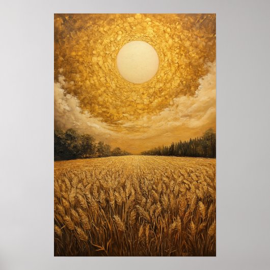 Poster Golden cornfield (Devant)