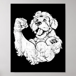 Poster Golden Doodle Biceps Tattoo Chien race - Animal de