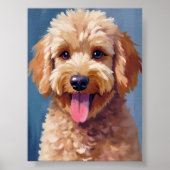 Poster Golden Doodle | Dog Watercolor Painting Pet (Devant)