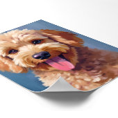 Poster Golden Doodle | Dog Watercolor Painting Pet (Coin)