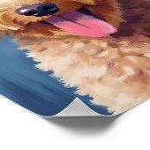 Poster Golden Doodle | Peinture aquarelle d'animal de com (Coin)