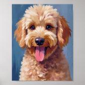Poster Golden Doodle | Peinture aquarelle d'animal de com (Devant)