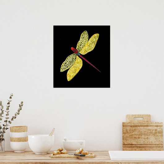 Poster Golden Dragonfly (Cuisine)