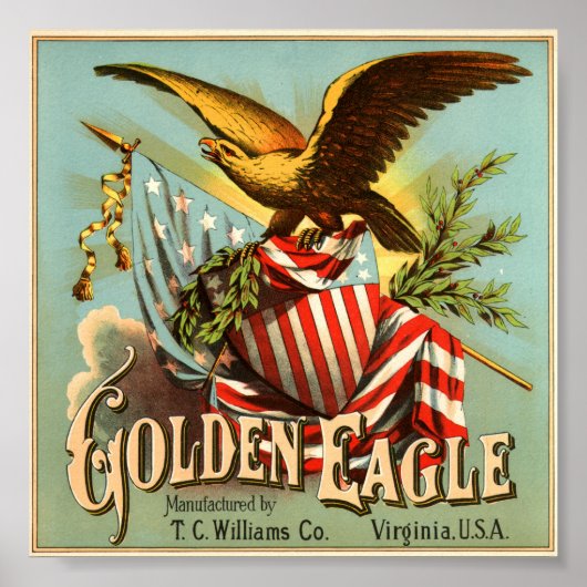 Poster Golden Eagle Tobacco 1900 (Devant)