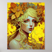 Poster Golden Elf Fairy Fae Imaginaire Art (Devant)