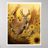 Poster Golden Feilds Mule Deer (Devant)