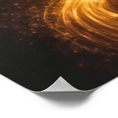 Poster Golden Flow Dark Abstract Wall Art – Luxury Gold  (Coin)