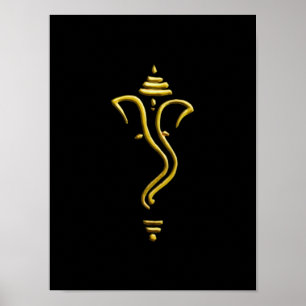 Poster Golden Ganesha