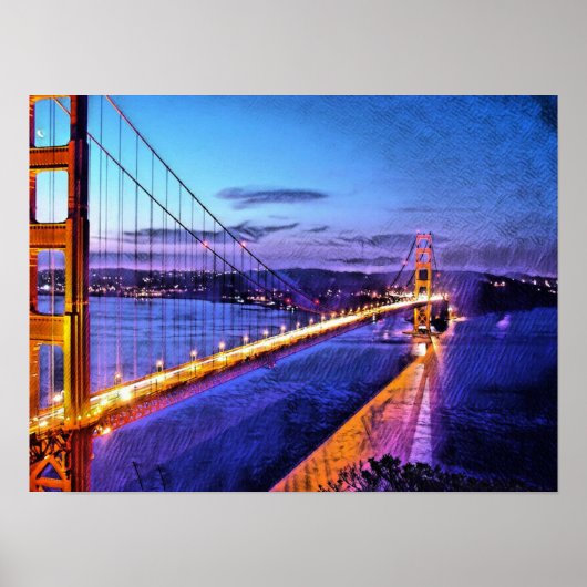 Poster Golden Gate Bridge (Devant)