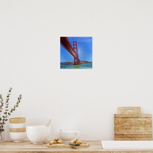 Poster Golden Gate Bridge 3D (Cuisine)