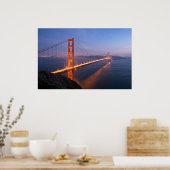 Poster Golden Gate Bridge à l'impression Sunset (Cuisine)