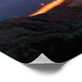 Poster Golden Gate Bridge au coucher du soleil (Coin)