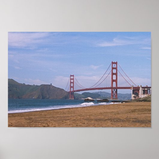 Poster Golden Gate Bridge - Baker's Beach (Devant)