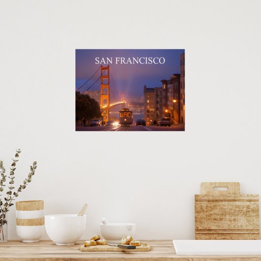 Poster Golden Gate Bridge Californie - San Francisco (Cuisine)