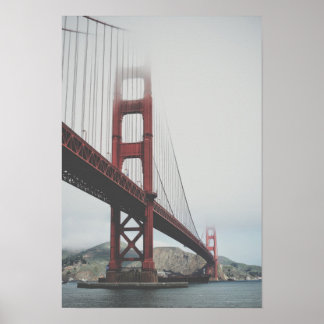 Poster Golden Gate Bridge dans le brouillard