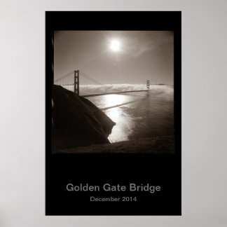 Poster Golden Gate Bridge dans le brouillard #3