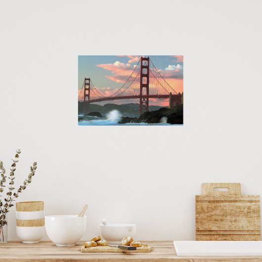 Poster Golden Gate Bridge de Baker Beach (Cuisine)