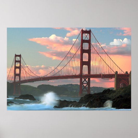 Poster Golden Gate Bridge de Baker Beach (Devant)