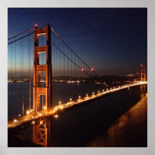 Poster Golden gate bridge des promontoires de Marin