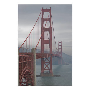 Poster Golden gate bridge en brume