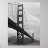 Poster Golden Gate Bridge (noir et blanc) (Devant)