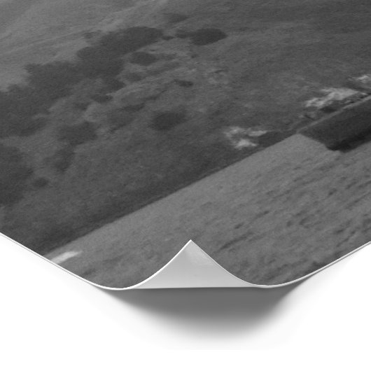 Poster Golden Gate Bridge (noir et blanc) (Coin)