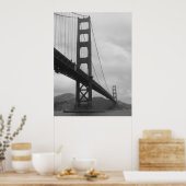 Poster Golden Gate Bridge (noir et blanc) (Cuisine)