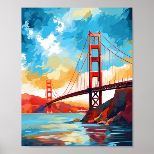 Poster Golden Gate Bridge San Francisco USA (Devant)