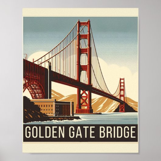 Poster Golden Gate Bridge - Une icône intemporelle de San (Devant)