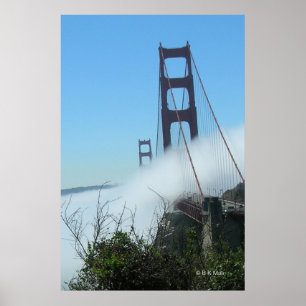 Poster - Golden Gate in mist