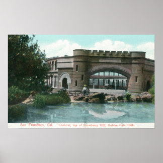Poster Golden Gate Park Strawberry Hill Vue panoramique