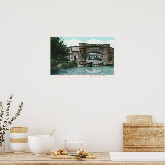 Poster Golden Gate Park Strawberry Hill Vue panoramique (Cuisine)