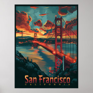 Poster Golden Gate : San Francisco Skyline