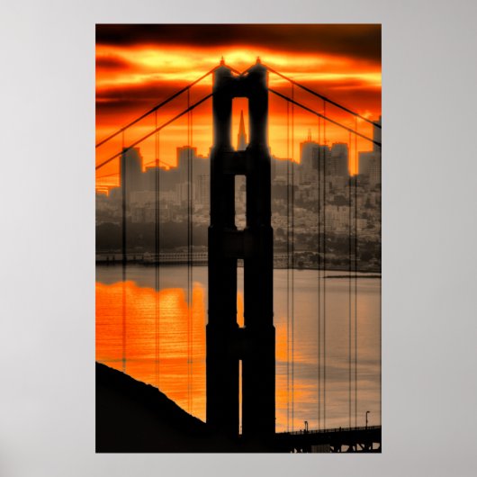 Poster Golden Gate Tower (Voorkant)