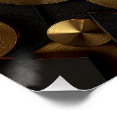 Poster Golden Geometry Luxury Abstrait (Coin)