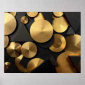 Poster Golden Geometry Luxury Abstrait (Devant)
