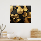 Poster Golden Geometry Luxury Abstrait (Cuisine)